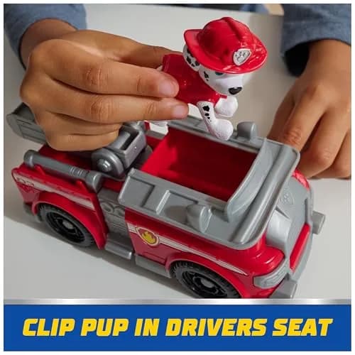 Paw Patrol Marshall's Firetruck Toy Vehicle with Collectible Action Figure | ASTM-Tested Educational Toy thumbnail 8