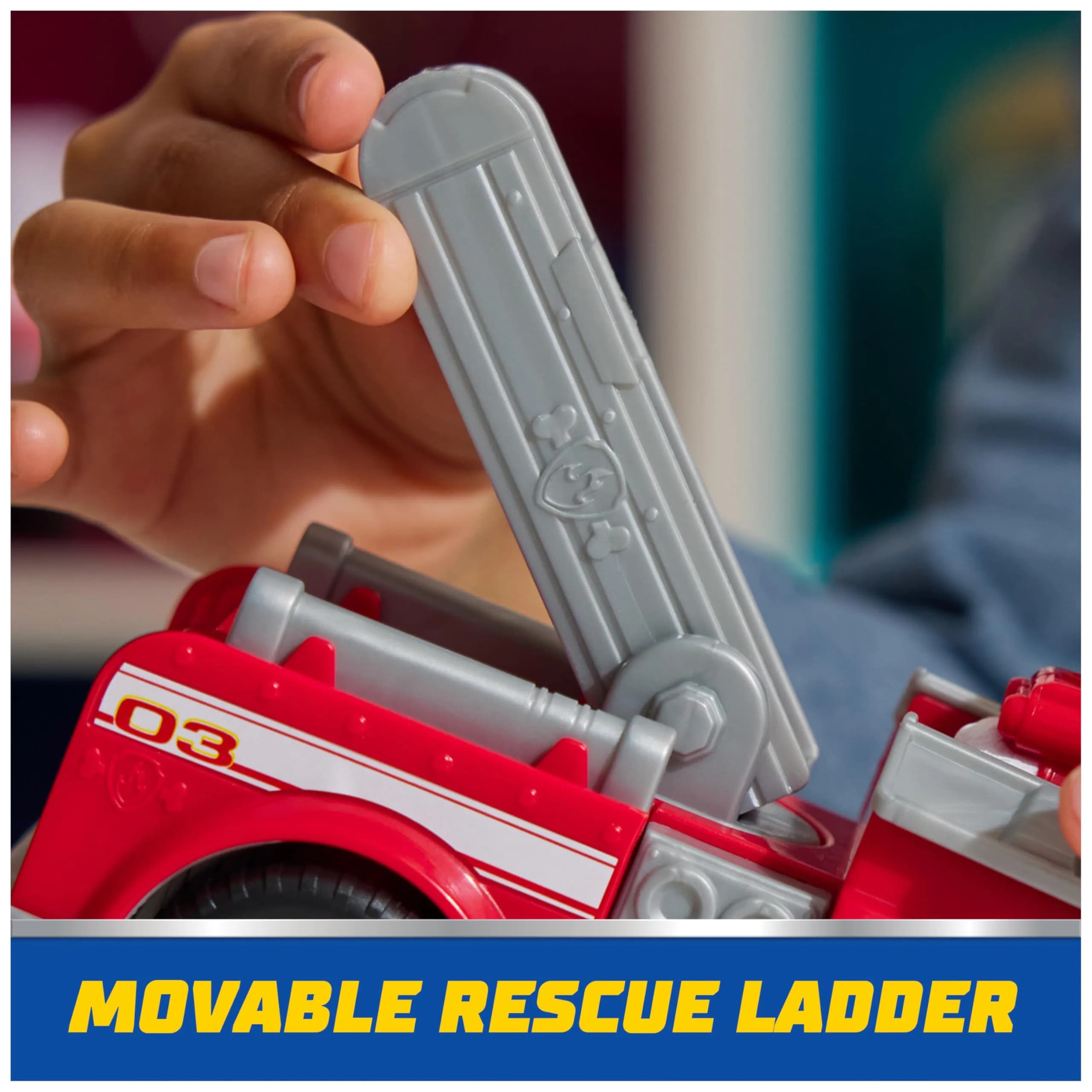 Paw Patrol Marshall's Firetruck Toy Vehicle with Collectible Action Figure | ASTM-Tested Educational Toy - view 4
