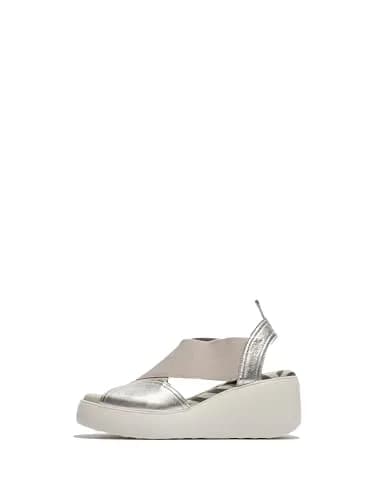 Fly London Daif216fly Women's Wedge Sandal, Silver | Casual Comfort with 2.5-inch Wedge thumbnail 1