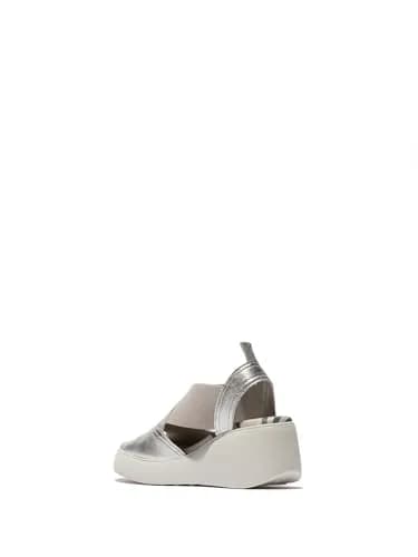 Fly London Daif216fly Women's Wedge Sandal, Silver | Casual Comfort with 2.5-inch Wedge thumbnail 3