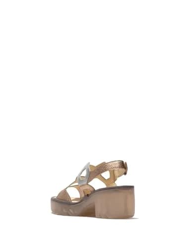 Fly London Tewa573fly Sandal, Sahara Silver, 10.5/11 | High-Quality Leather, 2.5-inch Block Heel thumbnail 5