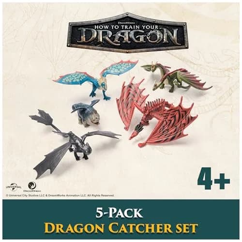 Dreamworks Dragons Dragon Catcher Toy Figure Playset with 5 Dragons & Mangler, 2-Inch Scale | ASTM-Tested Plastic thumbnail 3