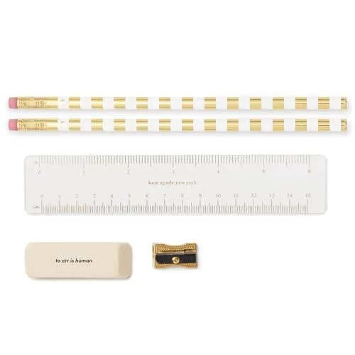 kate spade new york Pen and Pencil Case, Grand Plaid Duo | Classic Plaid Design, Durable Zipper, Compact Office & Stationery Organizer thumbnail 5