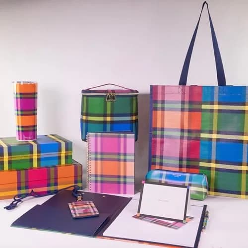 kate spade new york Pen and Pencil Case, Grand Plaid Duo | Classic Plaid Design, Durable Zipper, Compact Office & Stationery Organizer thumbnail 6