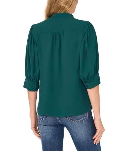 CeCe Short Sleeve Top with Hidden Placket | Modern Medical Uniform for Women thumbnail 2