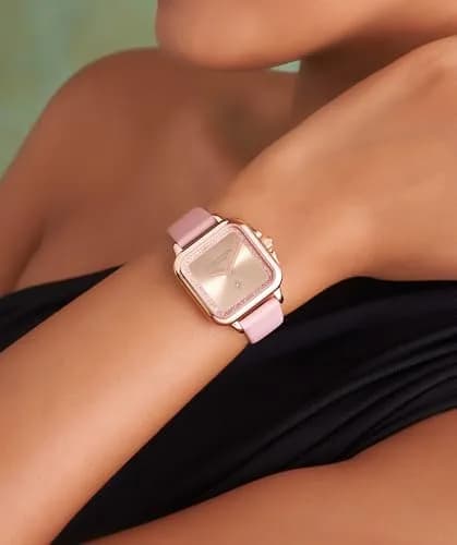Olivia Burton Grosvenor Women's Quartz Watch 28mm | Water Resistant 3ATM, Elegant Rose-Tone Leather Strap thumbnail 2