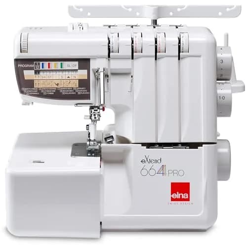 Elna eXtend 664PRO V2 Serger 4/3/2 Thread | Easy-Threading, 12 Stitch Programs, Up to 1,300SPM thumbnail 1