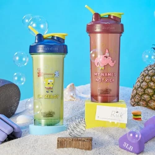 BlenderBottle SpongeBob ProSeries Tritan Shaker Bottle 28 oz Red | Odor-Resistant, Rounded Base, BPA-Free thumbnail 5