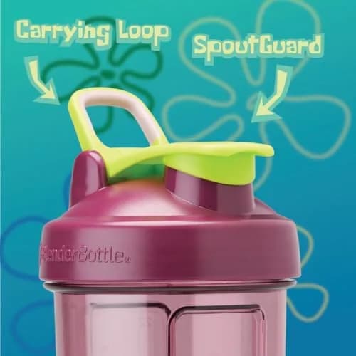 BlenderBottle SpongeBob ProSeries Tritan Shaker Bottle 28 oz Red | Odor-Resistant, Rounded Base, BPA-Free thumbnail 2