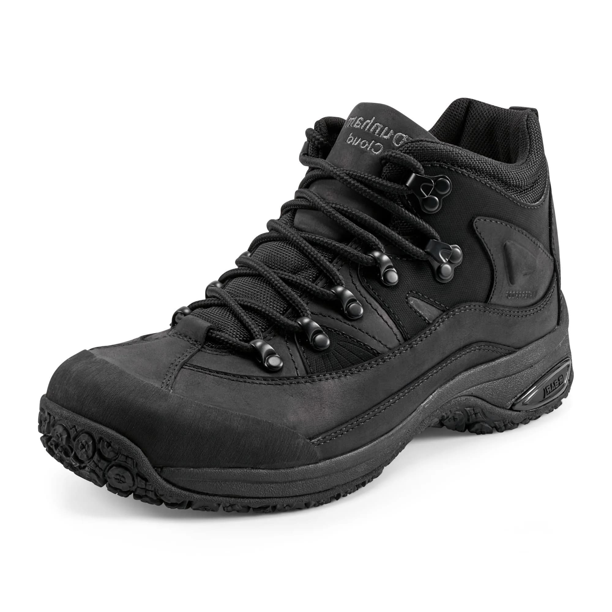Dunham Cloud Waterproof Hiking Boot 10 X-Wide | Slip-Resistant Leather Outdoor Footwear — Black