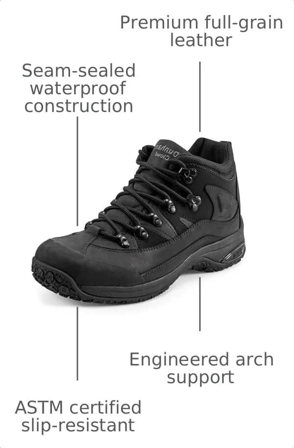 Dunham Cloud Waterproof Boot, Black, 11 X-Wide | Rugged Waterproof Hiking Footwear thumbnail 3