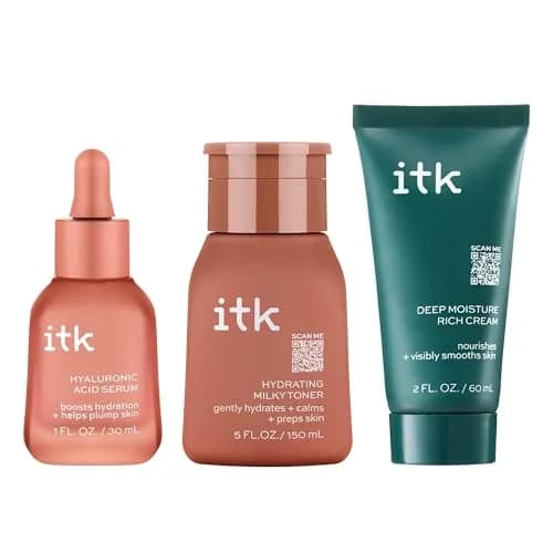 I.T.K. Glowy Skin 3-Step Routine - Hyaluronic Acid + Niacinamide Serum, Squalane Toner, Deep Moisture Ceramide Face Cream | Hydrating & Radiant thumbnail 1