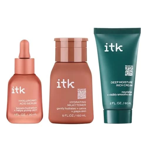 I.T.K. Glowy Skin 3-Step Routine - Hyaluronic Acid + Niacinamide Serum, Squalane Toner, Deep Moisture Ceramide Face Cream | Hydrating & Radiant thumbnail 2