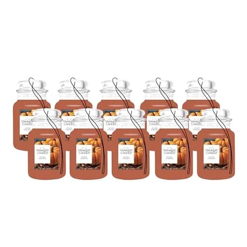 Yankee Candle Spiced Pumpkin Paper Car Jar Air Freshener 10 Fl Oz (Pack of 10) | Long-Lasting Odor Neutralizing Fragrance thumbnail 1