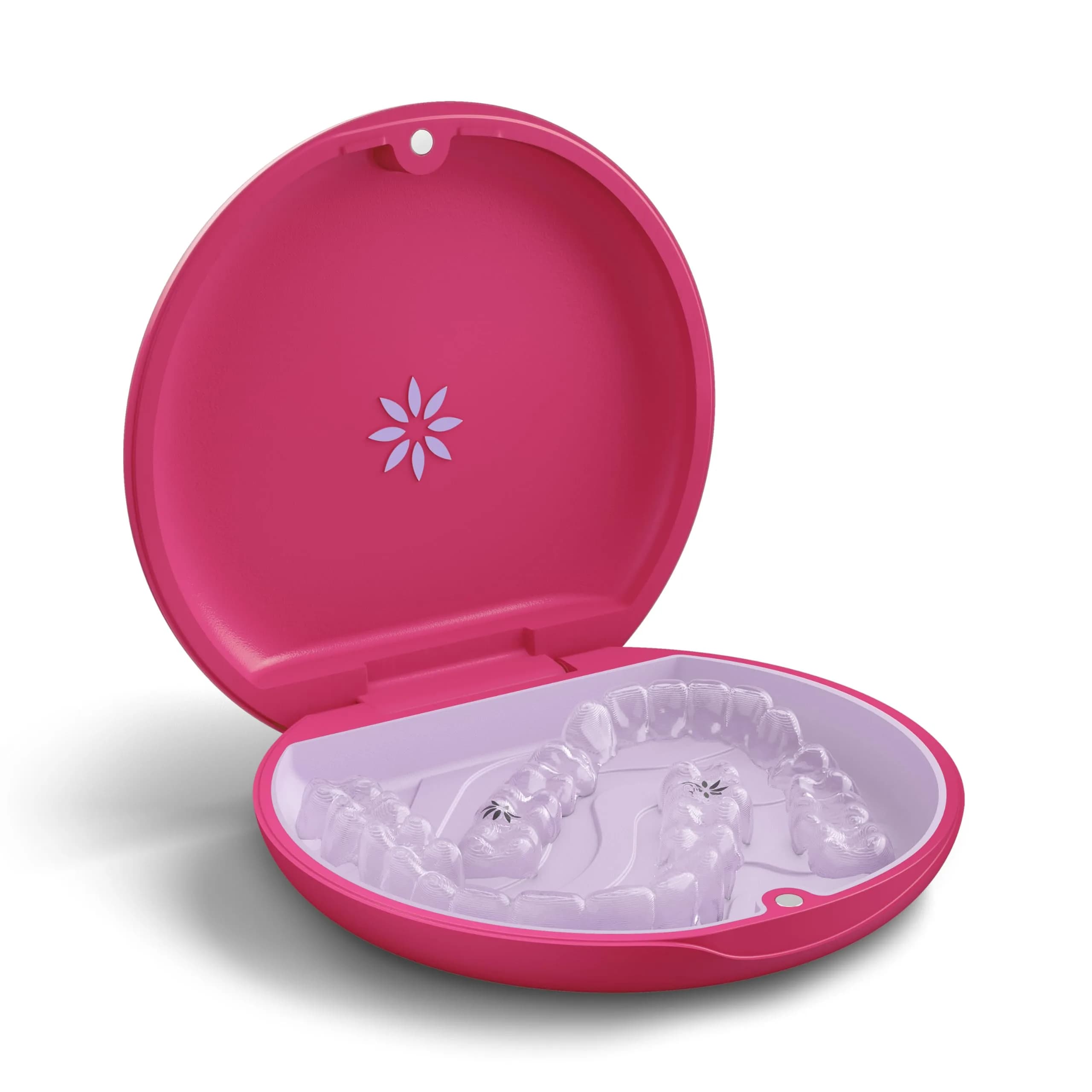 INVISALIGN Magenta Aligner and Retainer Case with Magnetic Closure and Ventilated Design - view 2
