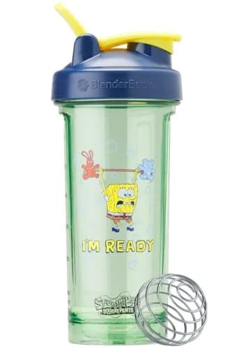 BlenderBottle SpongeBob ProSeries Tritan Shaker Bottle 28 oz Blue | Odor-Resistant, Rounded Base, BPA-Free thumbnail 1