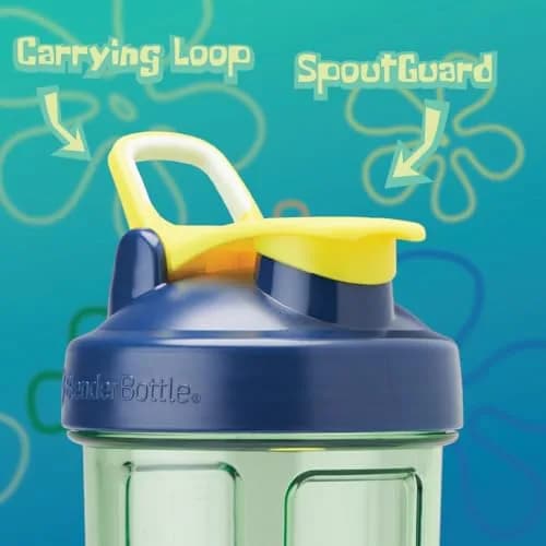 BlenderBottle SpongeBob ProSeries Tritan Shaker Bottle 28 oz Blue | Odor-Resistant, Rounded Base, BPA-Free thumbnail 2