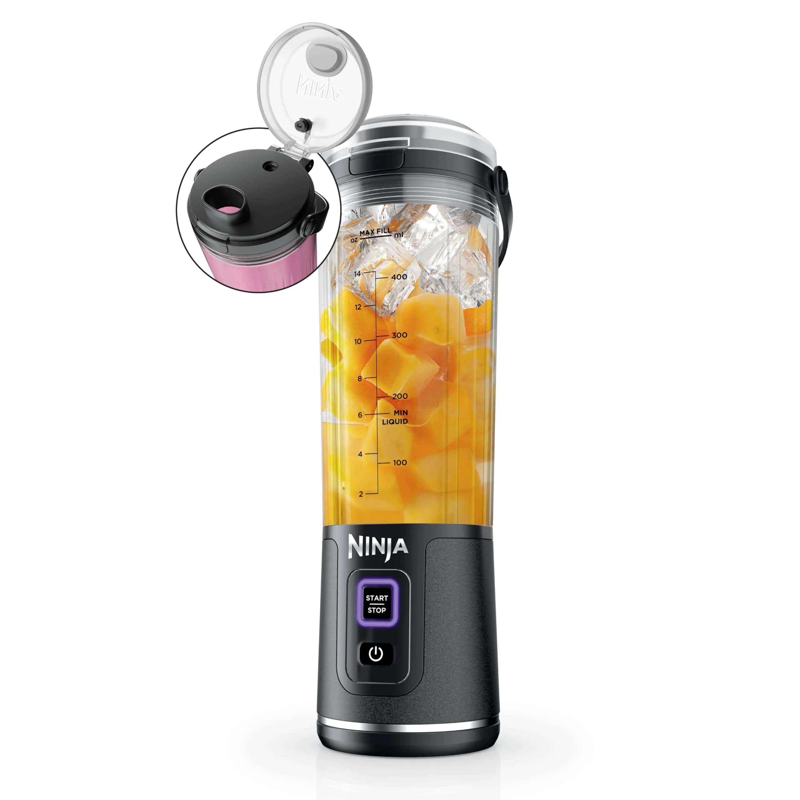 Ninja Blast Portable Blender Cordless 18oz Matte Black BC151MB | Blends Ice & Frozen Fruit Anywhere - main product image
