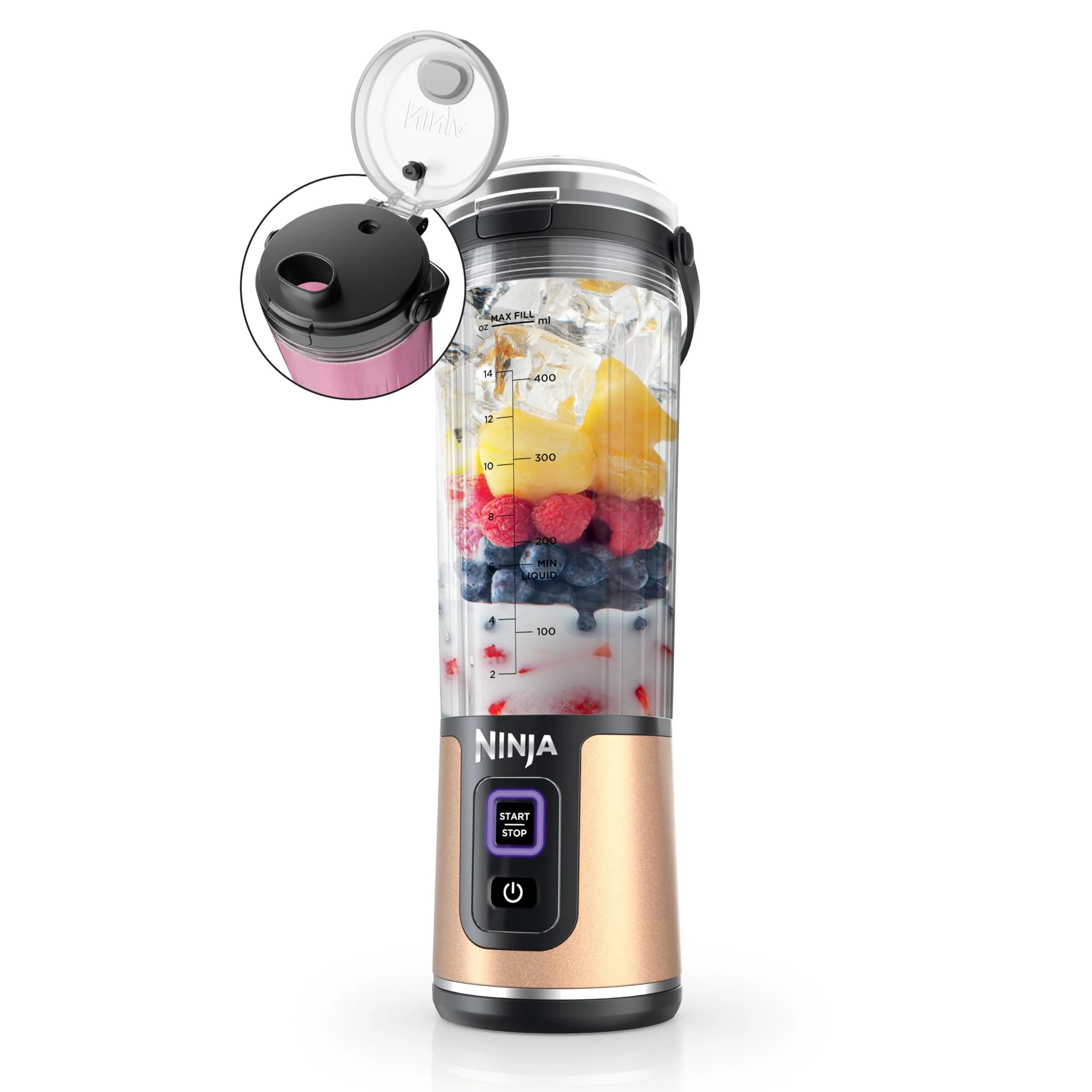 Ninja Blast Portable Blender Cordless 18oz Copper BC151CP | Blends Anywhere - main product image