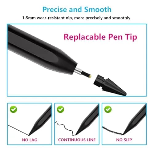 Tresoba Stylus Pen for iPad 6th-11th Gen | LED Power Display, Palm Rejection, USB-C Charging thumbnail 4