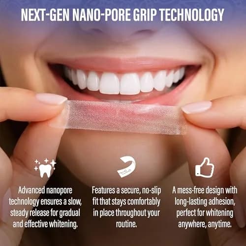 GuruNanda Teeth Whitening Strips Kit 32 Count (Pack of 1) | Hydrogen Peroxide & Coconut Oil for Brighter Smile thumbnail 5