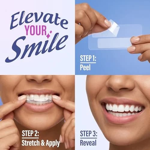 GuruNanda Teeth Whitening Strips Kit 32 Count (Pack of 1) | Hydrogen Peroxide & Coconut Oil for Brighter Smile thumbnail 8