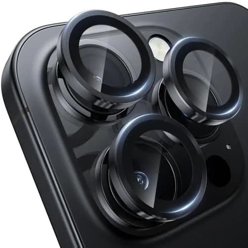 WSKEN iPhone 16 Pro/Pro Max Camera Lens Protector Black Titanium | 9H Tempered Glass with AR Coating thumbnail 1