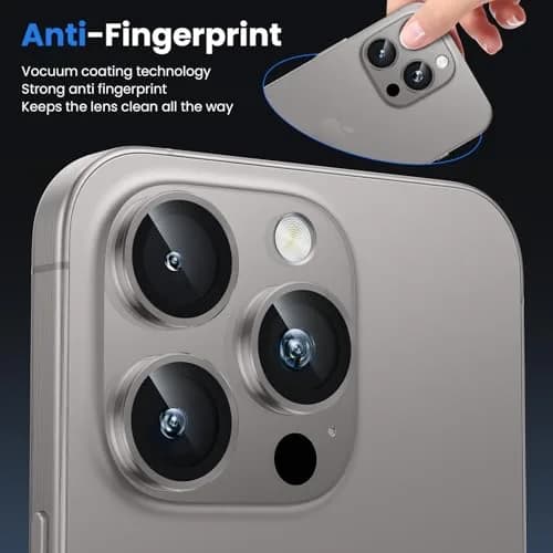 WSKEN Camera Lens Protector for iPhone 16 Pro Max & 16 Pro | 9H Tempered Glass, Anti-Reflection, Shatterproof thumbnail 4