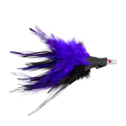 C&H Lures No Alibi Trolling Feather Lure, Black/Purple, 7.08g | Saltwater Offshore Fishing thumbnail 2