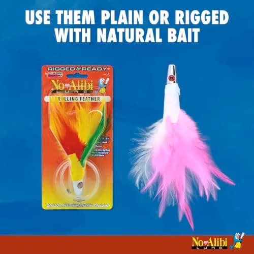 C&H Lures No Alibi Trolling Feather Lure, Black/Purple, 7.08g | Saltwater Offshore Fishing thumbnail 3