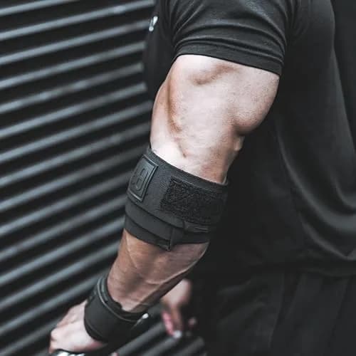 PR Personal Record Elbow Wraps for Weightlifting - 36 Inch Length, 3 Inch Width | Heavy Duty Construction & 25% More Elasticity thumbnail 8