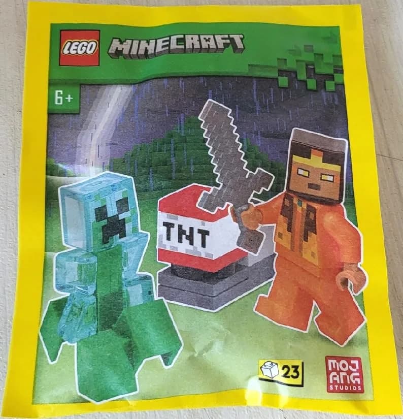 LEGO Minecraft Hero Minifigure with Charged Creeper Mini Set | ASTM-Tested Toy Figure thumbnail 2
