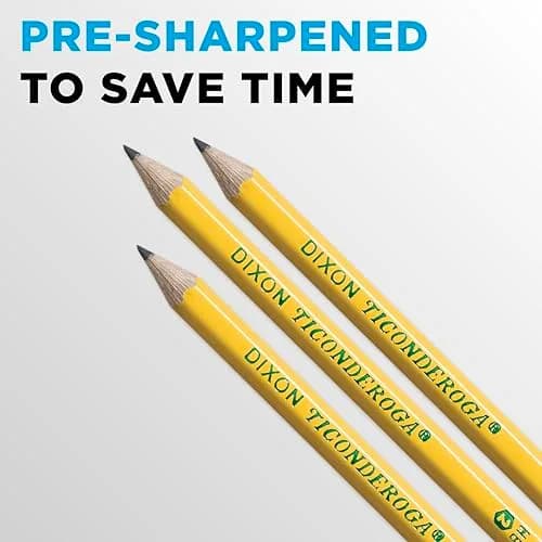 Ticonderoga Wood-Cased Pencils, Pre-Sharpened, HB Soft, Yellow, 1000 Count (1 Box) | Trusted by Teachers for Over 100 Years thumbnail 4