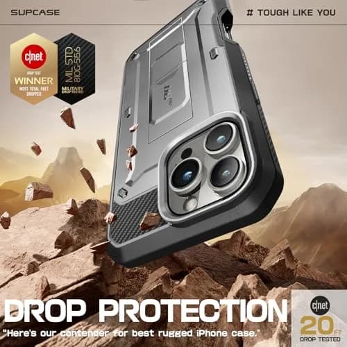 SUPCASE iPhone 16 Pro Max Case with Screen Protector & Stand, Tigray | Shockproof Dual-Layer Design thumbnail 3