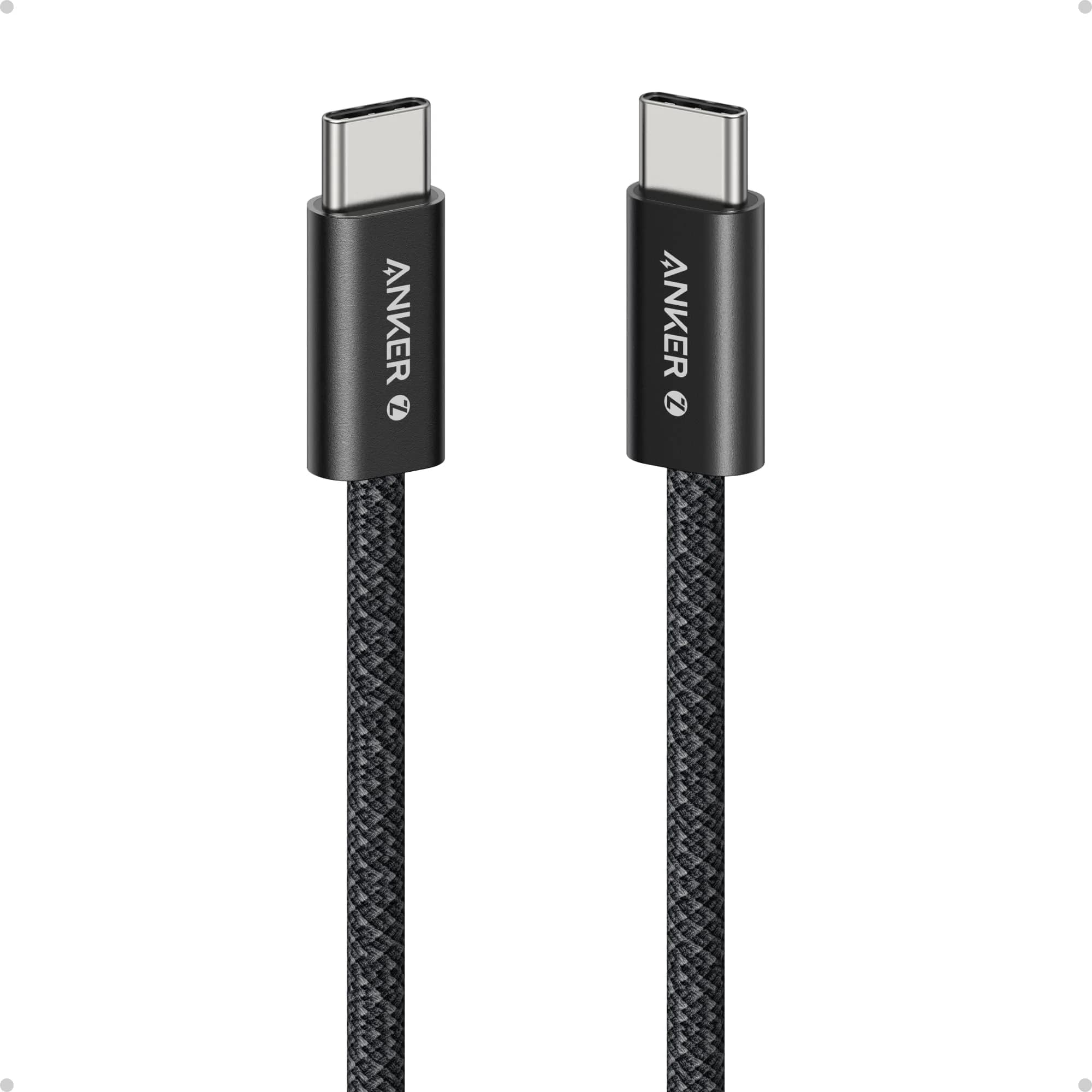 Anker Zolo USB-C to USB-C Cable 1.8m (6 ft) 240W Braided Black | Fast Charging & Data Transfer - main product image