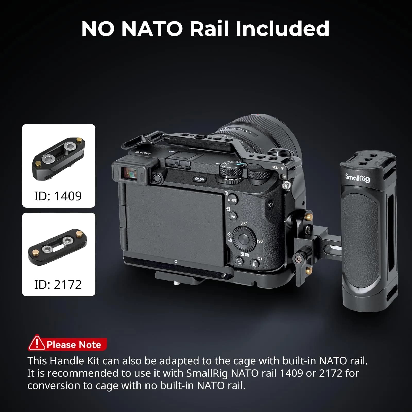 SmallRig Mini Camera Side Handle Kit 4816 with NATO Clamp & 1/4"-20 Screws | Ergonomic Grip for Left/Right Hand - view 7