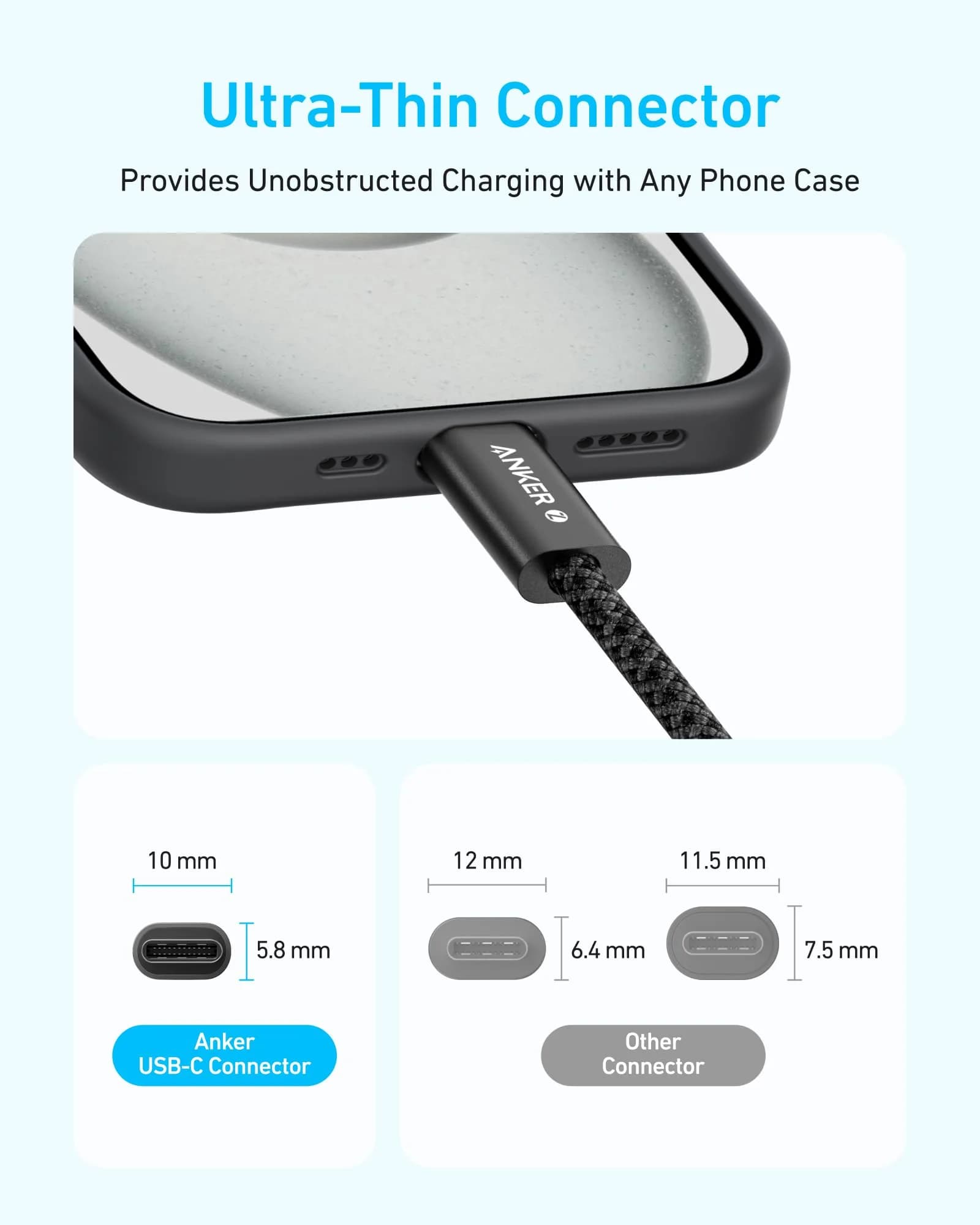 Anker Zolo USB-C to USB-C Cable 6 ft (1.83 m) | 240W PD 3.1 Fast Charging, 480 Mbps Data, Pink Braided - view 3