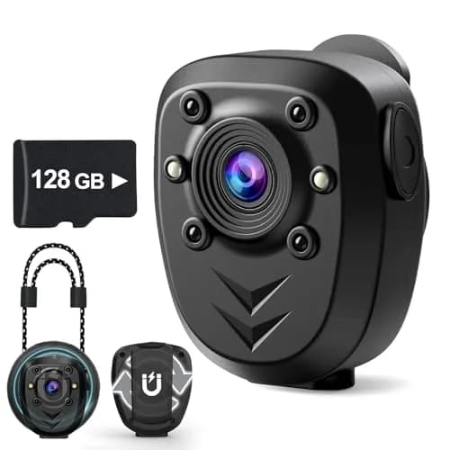 KSADBOSSBO Body Camera 128GB Night Vision 1080P | Portable Security Cam for Outdoor & Law Enforcement thumbnail 1