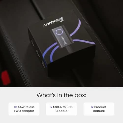 AAWireless TWO Wireless Android Auto Adapter 15cm (5.9in) | Convert Wired Android Auto to Wireless thumbnail 8