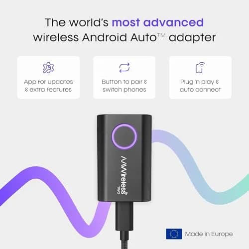 AAWireless TWO Wireless Android Auto Adapter 15cm (5.9in) | Convert Wired Android Auto to Wireless thumbnail 3