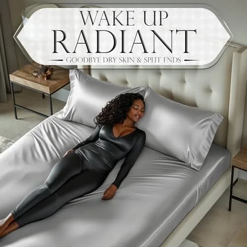 DECOLURE Satin Fitted Sheet King Size | Silky, Soft & Durable Bed Cover thumbnail 5
