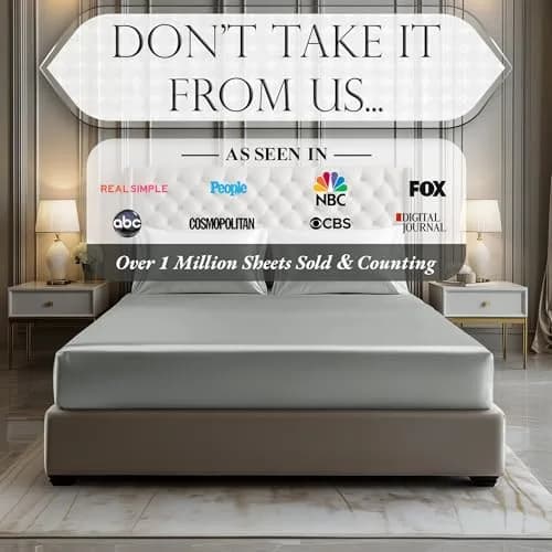 DECOLURE Satin Fitted Sheet King Size | Silky, Soft & Durable Bed Cover thumbnail 7