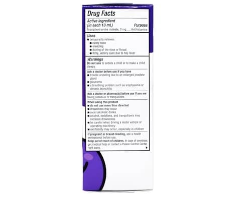 Dimetapp Children's Cold & Allergy Liquid, Grape Flavor | 4 fl oz, Safe & Effective for Kids 6+ thumbnail 2