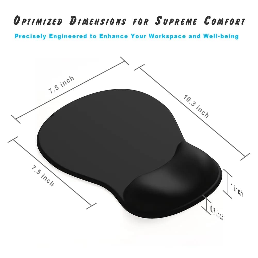DEMON CHEST ErgoComfort Gel Wrist Rest Mouse Pad (10.2 x 7.9 inches, FloraBliss) | Ergonomic Support for Long Work Sessions - view 8