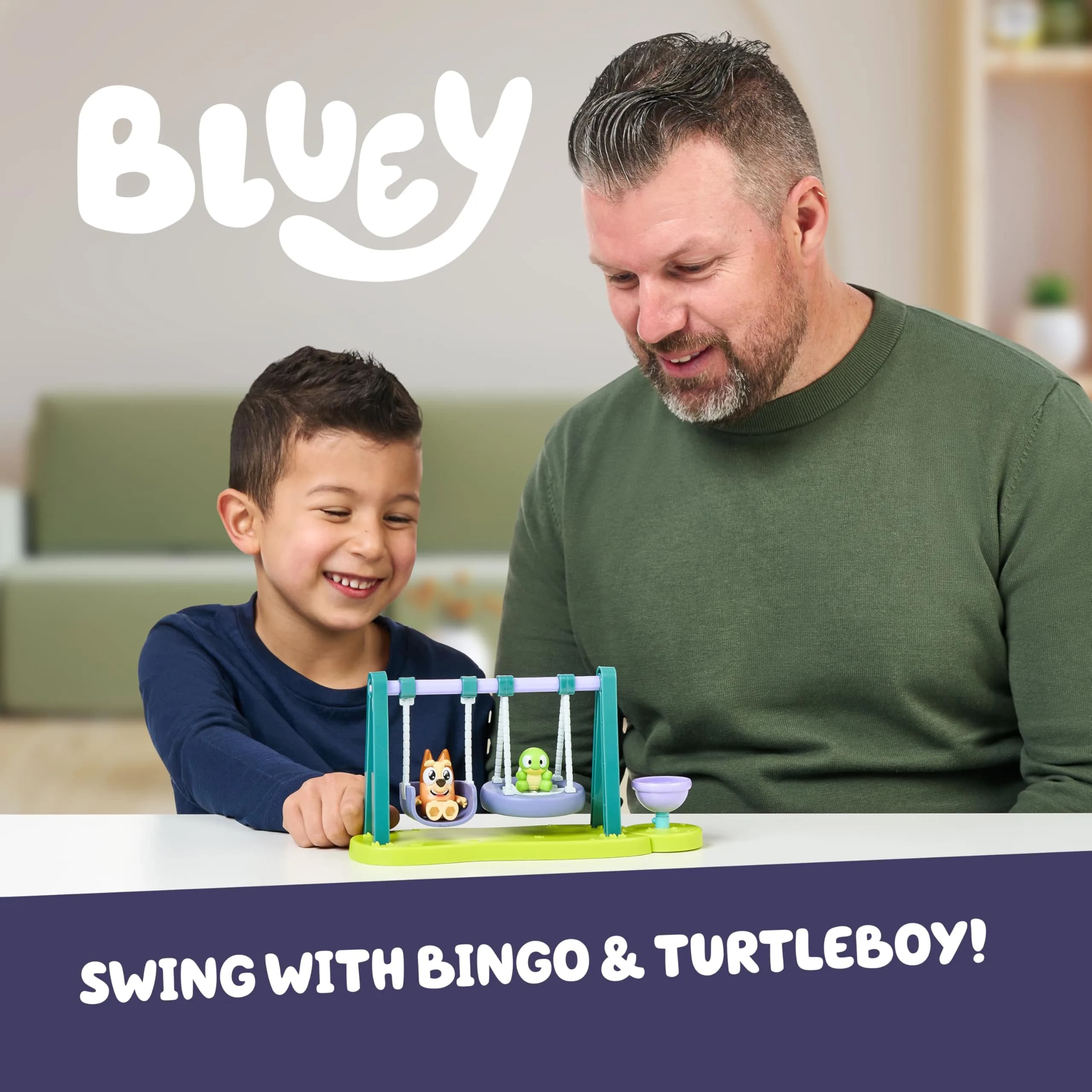 Bluey Mini House Playset with 2.5" Figure & 5 Accessories, 3 Room Play House Toys with Carry Handle, Compact Travel Toy (0.45 kg) - view 2
