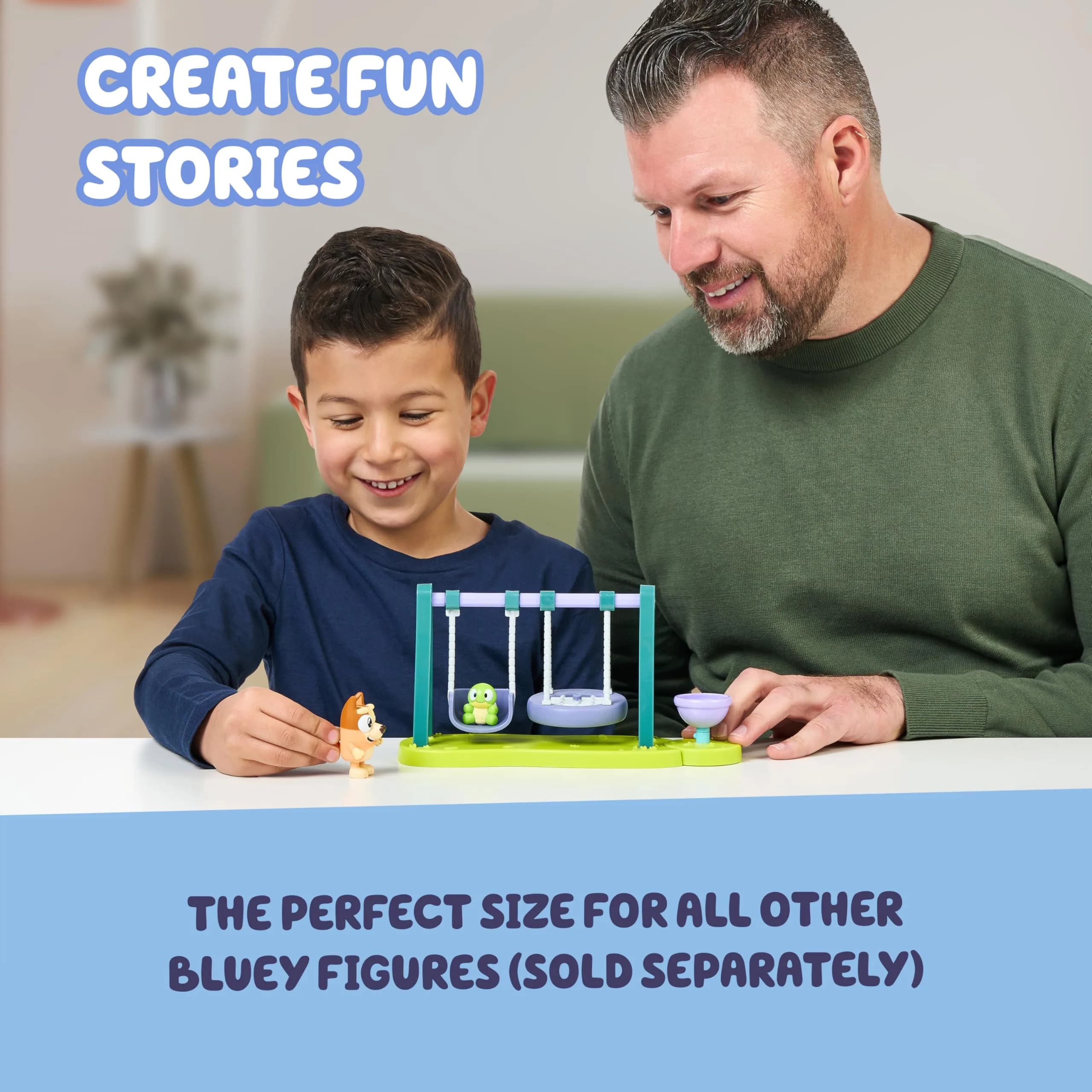 Bluey Mini House Playset with 2.5" Figure & 5 Accessories, 3 Room Play House Toys with Carry Handle, Compact Travel Toy (0.45 kg) - view 4