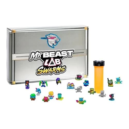 MRBEAST LAB Swarms Atomic Series Cash Case, 18-Pack Micro Beasts with Test Tube & Collector Guide | 2.5 cm (1 inch) Figures | Multicolor Plastic Toy thumbnail 1