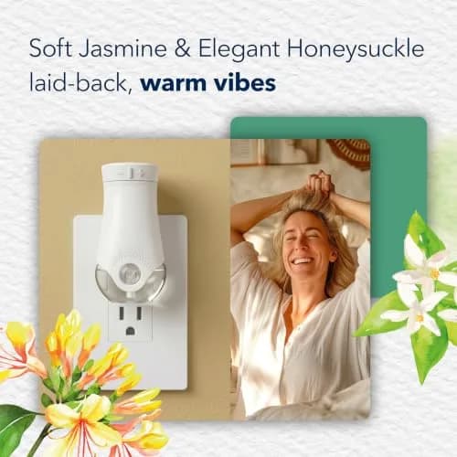 Glade PlugIns Air Freshener Refills Jasmine & Honeysuckle 167.5ml (5 x 33.5ml) | Infused with Essential Oils thumbnail 3