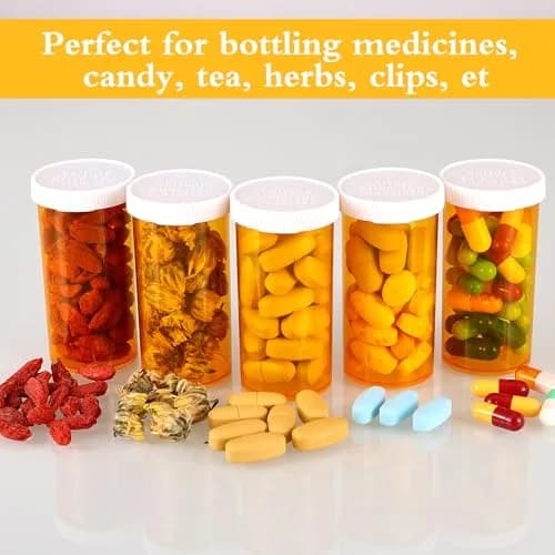 ElevateTech Small Pill Bottles with Caps 13 Dram | Portable, Safe & Odorless Travel Organizers thumbnail 6