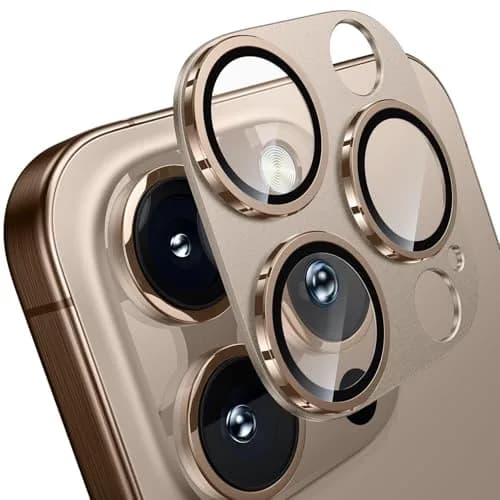 WSKEN Matte Camera Lens Protector for iPhone 16 Pro/Pro Max Desert Titanium | Military Grade Shatterproof thumbnail 1